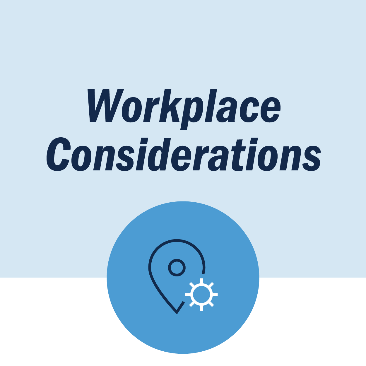 Workplace Considerations Header