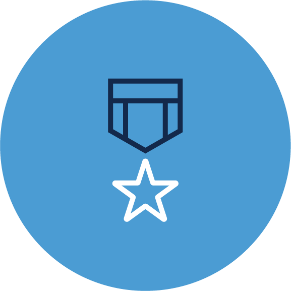 icon of badge with star