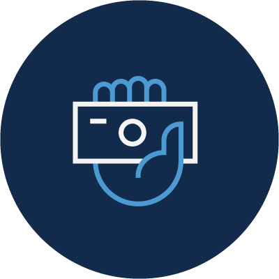 icon of hand holding a bill